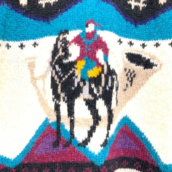 THE WOOLRICH WOMAN VINTAGE GRAPHIC KNITTED SWEATERS SIZE M - Picture 4 of 12